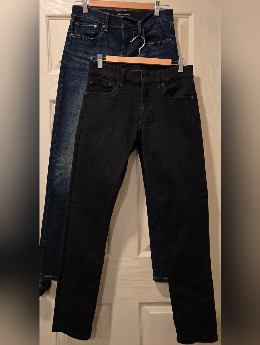 Lucjy Brand Set Of 2 Men's 110 Slim Streatch Jeans Dark Blue/Black 29W 32L